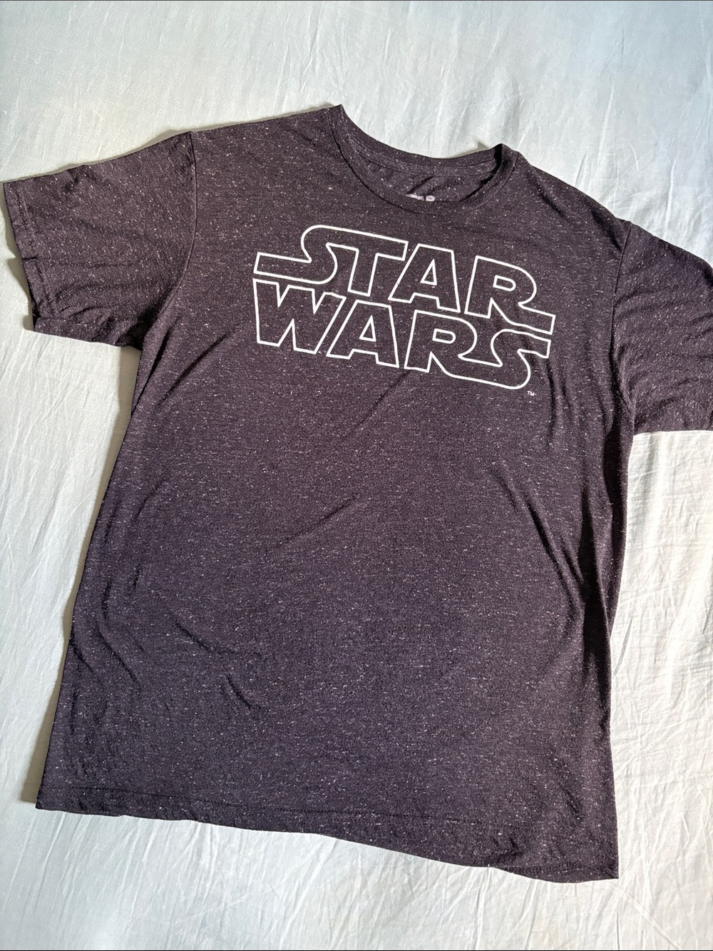 Star Wars Men's Short Sleeve Tee - Heather Charcoal with White Logo